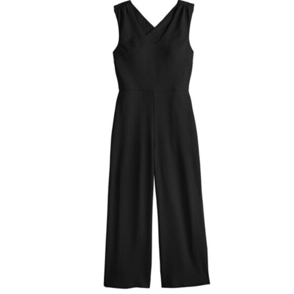 Speechless Black Cross Back Jumpsuit With Pockets - Picture 11 of 12